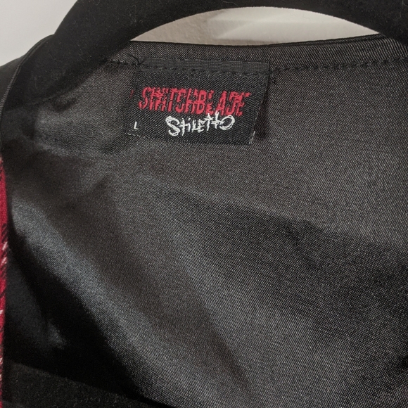 Switchblade Stiletto Plaid Vest Vintage Steady L - Picture 7 of 9